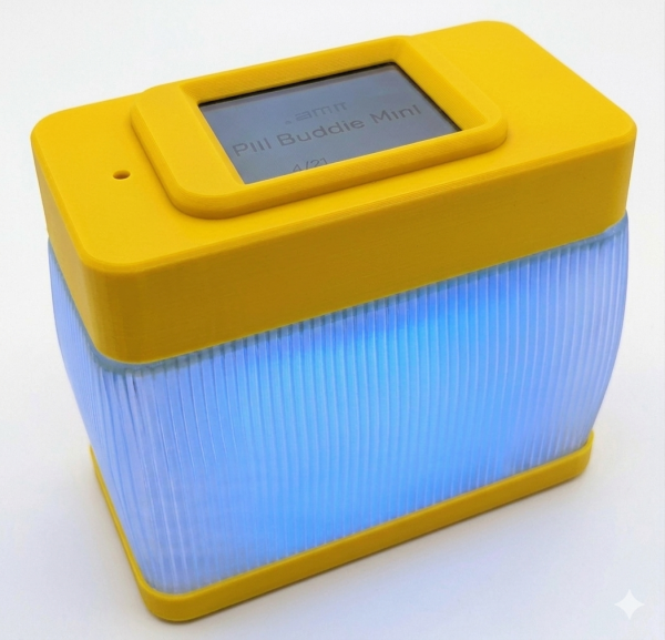 pill buddie mini yellow #fcdb03